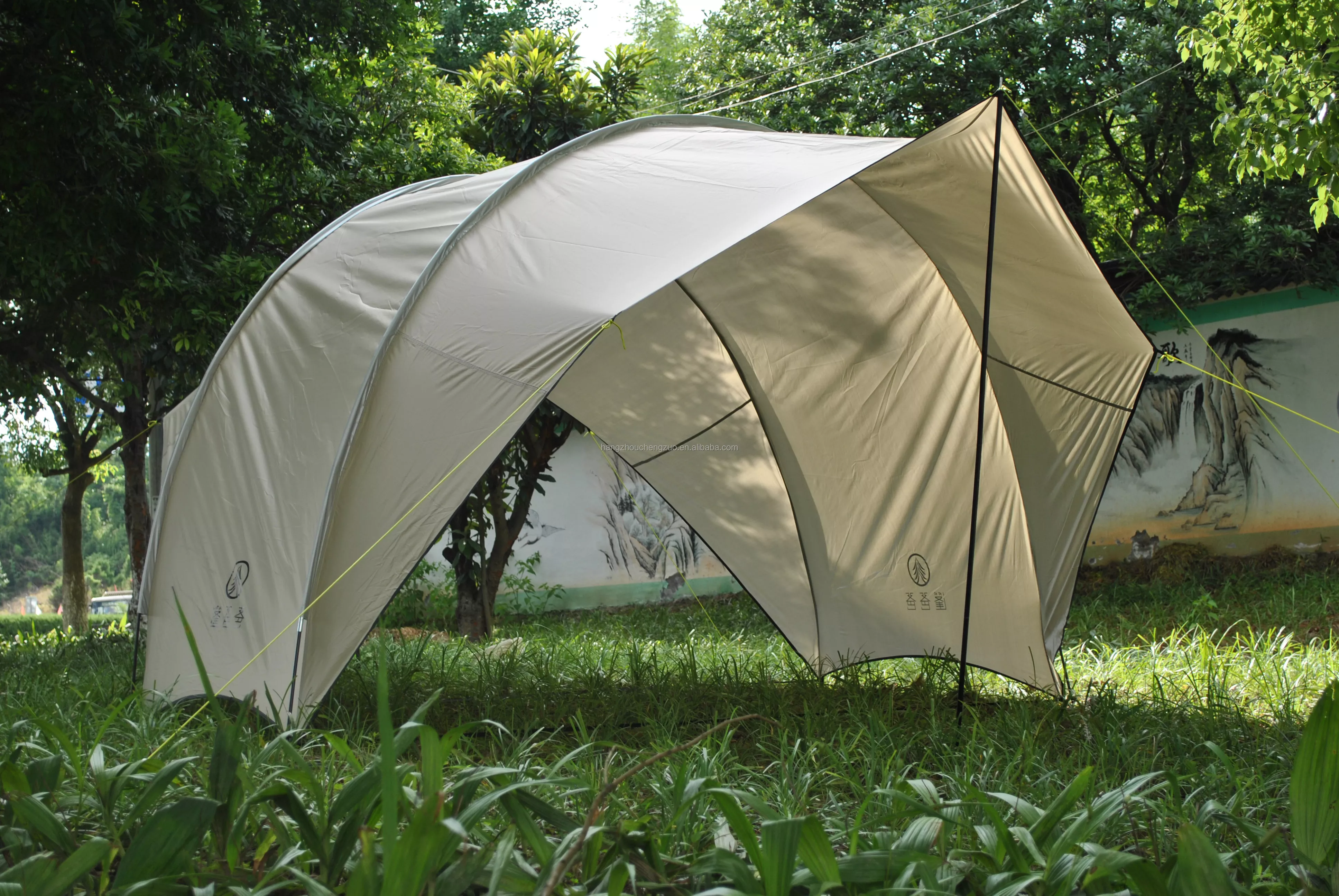 Cheap Goat Tents CZX 630 Camping Tent Portable Waterproof khaki Eggshell Canopy,Camping Shelter Lightweight Sunshade for Snow Camping Outdoor   